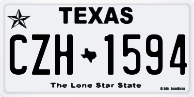 TX license plate CZH1594
