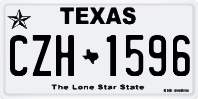 TX license plate CZH1596