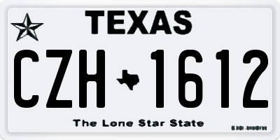 TX license plate CZH1612