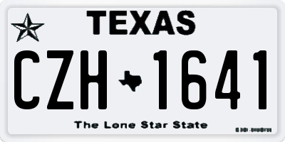 TX license plate CZH1641