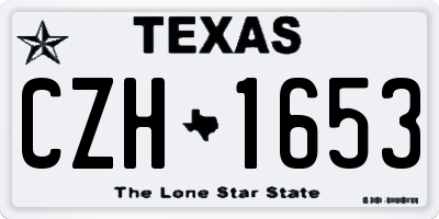 TX license plate CZH1653