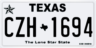 TX license plate CZH1694