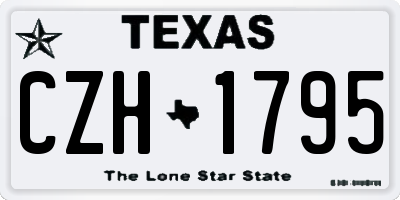 TX license plate CZH1795