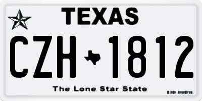 TX license plate CZH1812