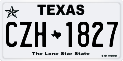 TX license plate CZH1827