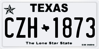 TX license plate CZH1873
