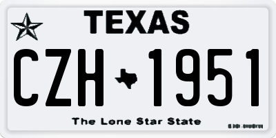 TX license plate CZH1951