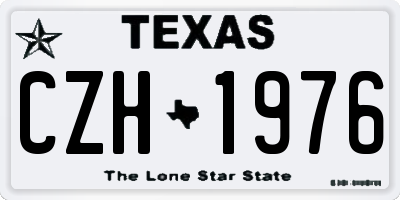 TX license plate CZH1976
