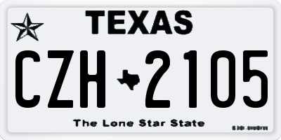 TX license plate CZH2105