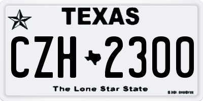 TX license plate CZH2300