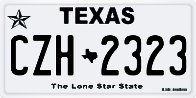 TX license plate CZH2323