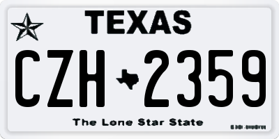 TX license plate CZH2359