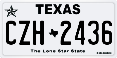 TX license plate CZH2436