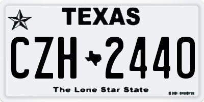 TX license plate CZH2440