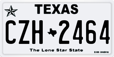 TX license plate CZH2464