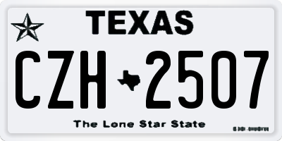 TX license plate CZH2507