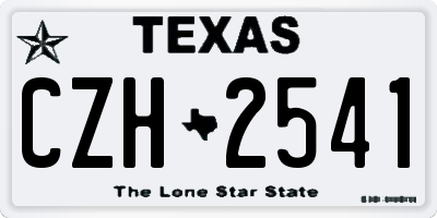TX license plate CZH2541