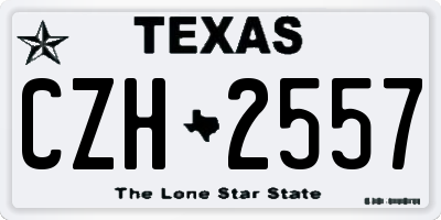 TX license plate CZH2557