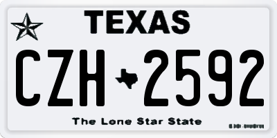 TX license plate CZH2592
