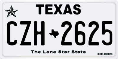 TX license plate CZH2625