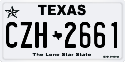 TX license plate CZH2661