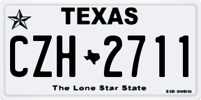 TX license plate CZH2711