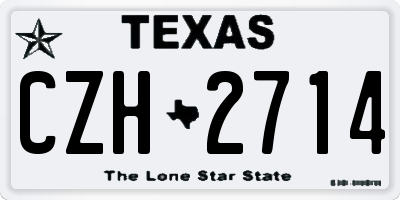 TX license plate CZH2714