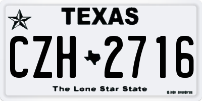TX license plate CZH2716