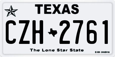 TX license plate CZH2761