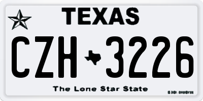 TX license plate CZH3226