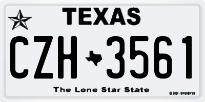 TX license plate CZH3561
