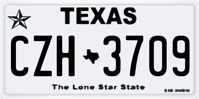 TX license plate CZH3709