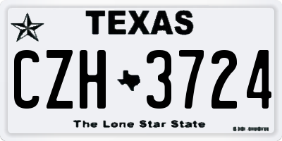 TX license plate CZH3724