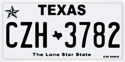 TX license plate CZH3782