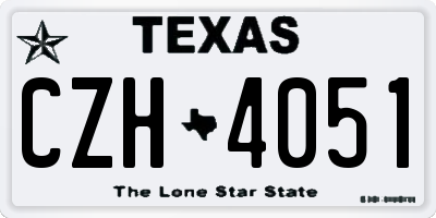 TX license plate CZH4051