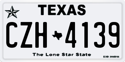 TX license plate CZH4139
