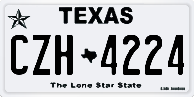 TX license plate CZH4224