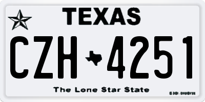 TX license plate CZH4251