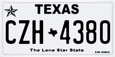 TX license plate CZH4380