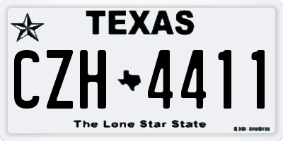 TX license plate CZH4411