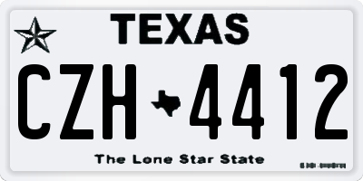 TX license plate CZH4412