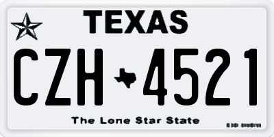 TX license plate CZH4521