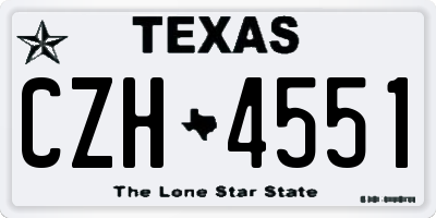 TX license plate CZH4551