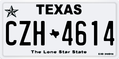 TX license plate CZH4614