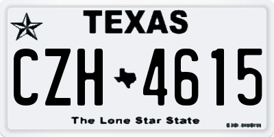 TX license plate CZH4615