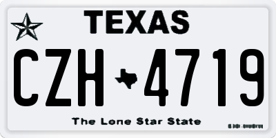 TX license plate CZH4719