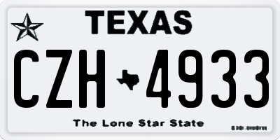 TX license plate CZH4933