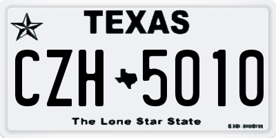 TX license plate CZH5010