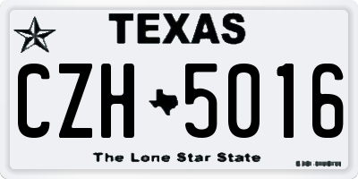TX license plate CZH5016