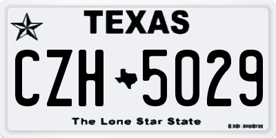 TX license plate CZH5029